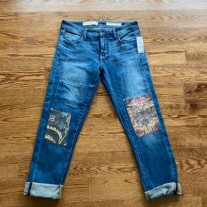 NWT Anthropologie Pilcro Slim Boyfriend Crop Jeans Size 26